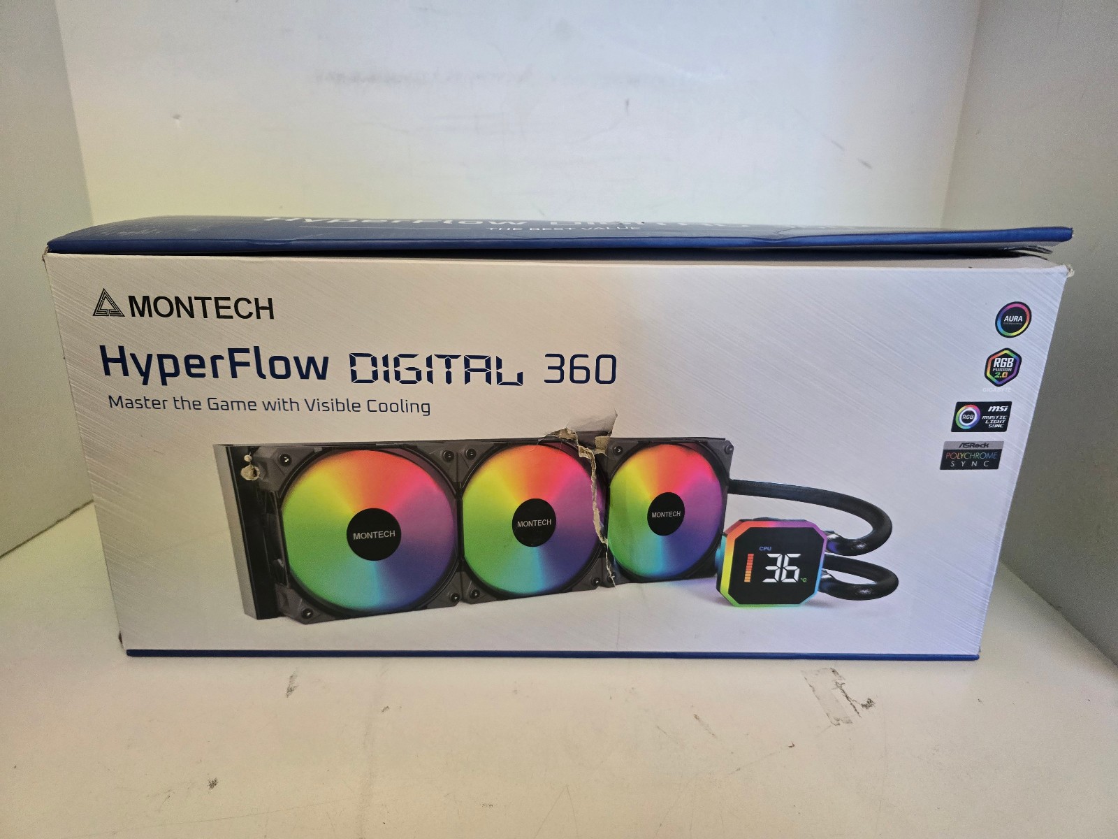 Montech HyperFlow Digital360mm All in One Liquid CPU Cooling Kit – Black