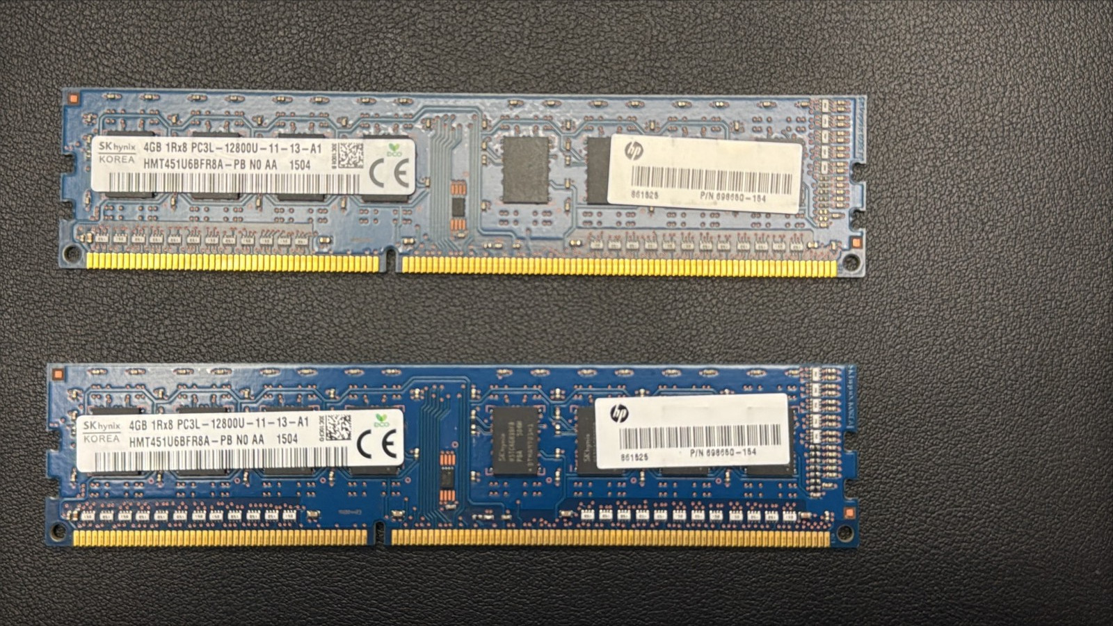 8GB Kit (2x4GB) DDR3L 1600MHz Desktop RAM PC3L-12800U 1Rx8 DIMM Matched Pair