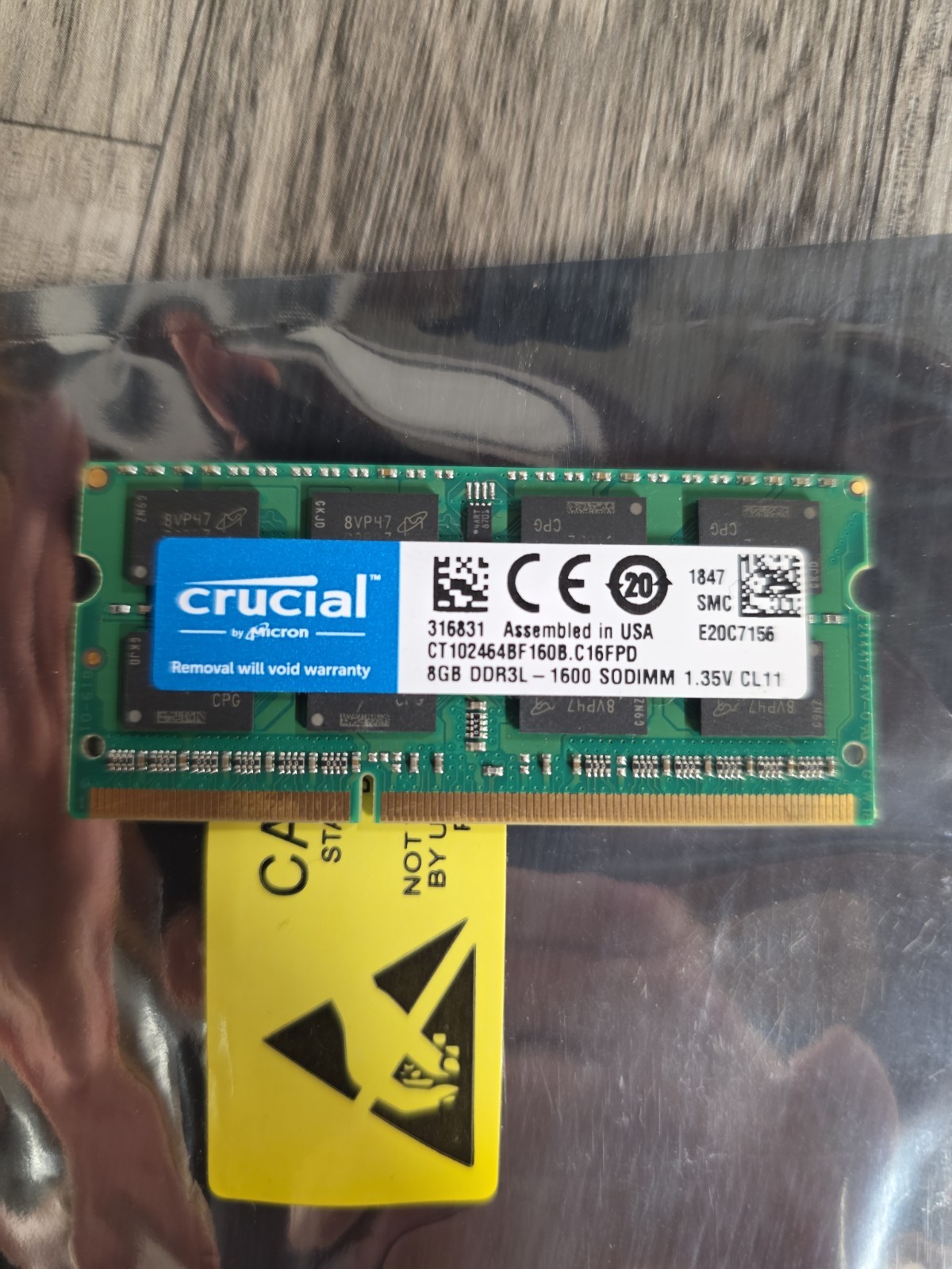 Crucial 8GB Kit (1x8GB) DDR3L 1600MHz PC3L-12800S Laptop RAM Memory SO-DIMM