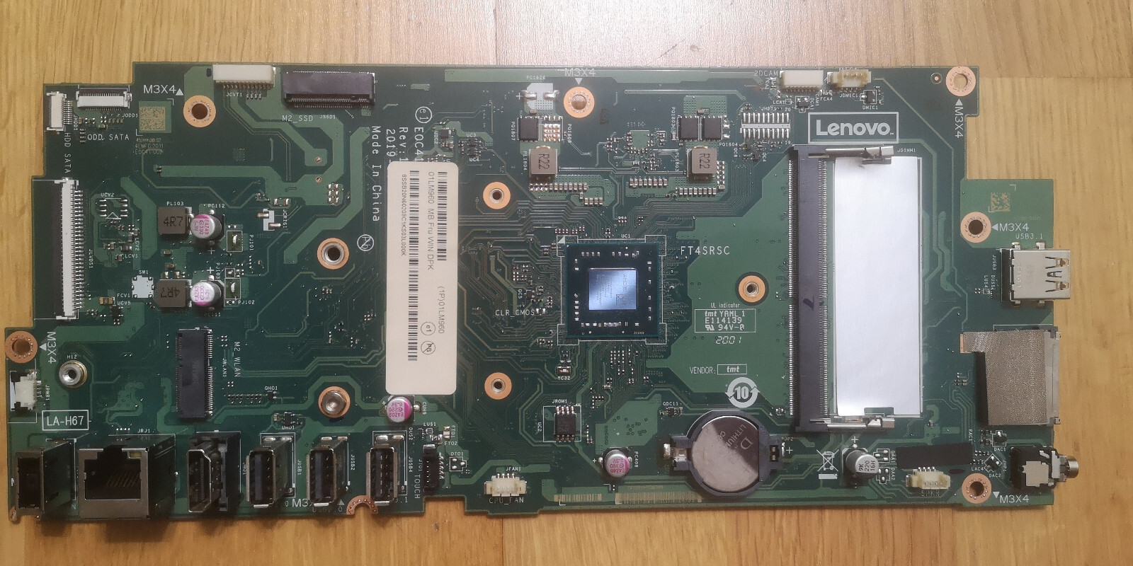 Lenovo LA-H672P all-in-one computer A340-22AST motherboard 01LM960