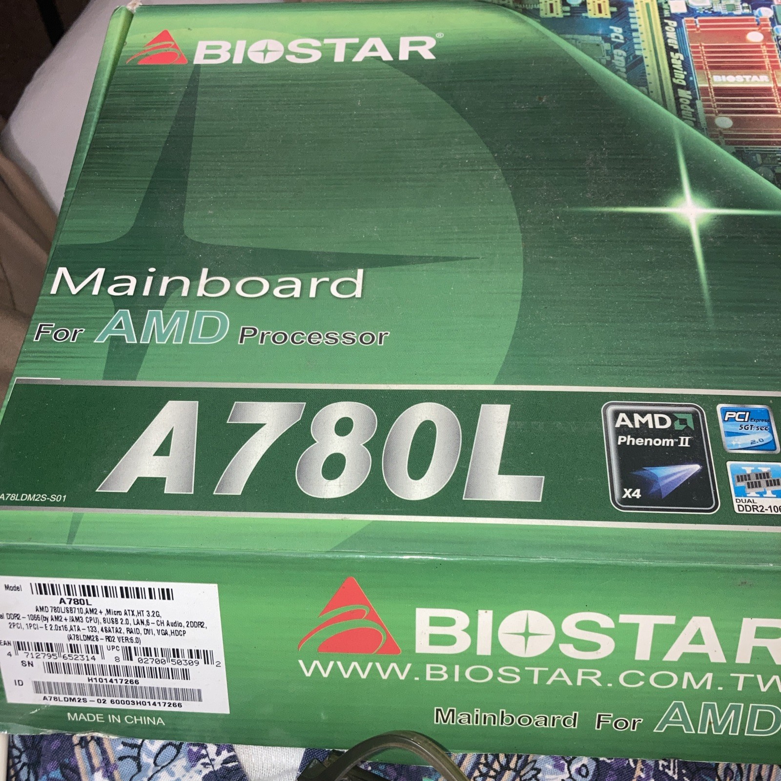 Biostar A780L AM2+ mATX Motherboard For AMD Processor DDR2