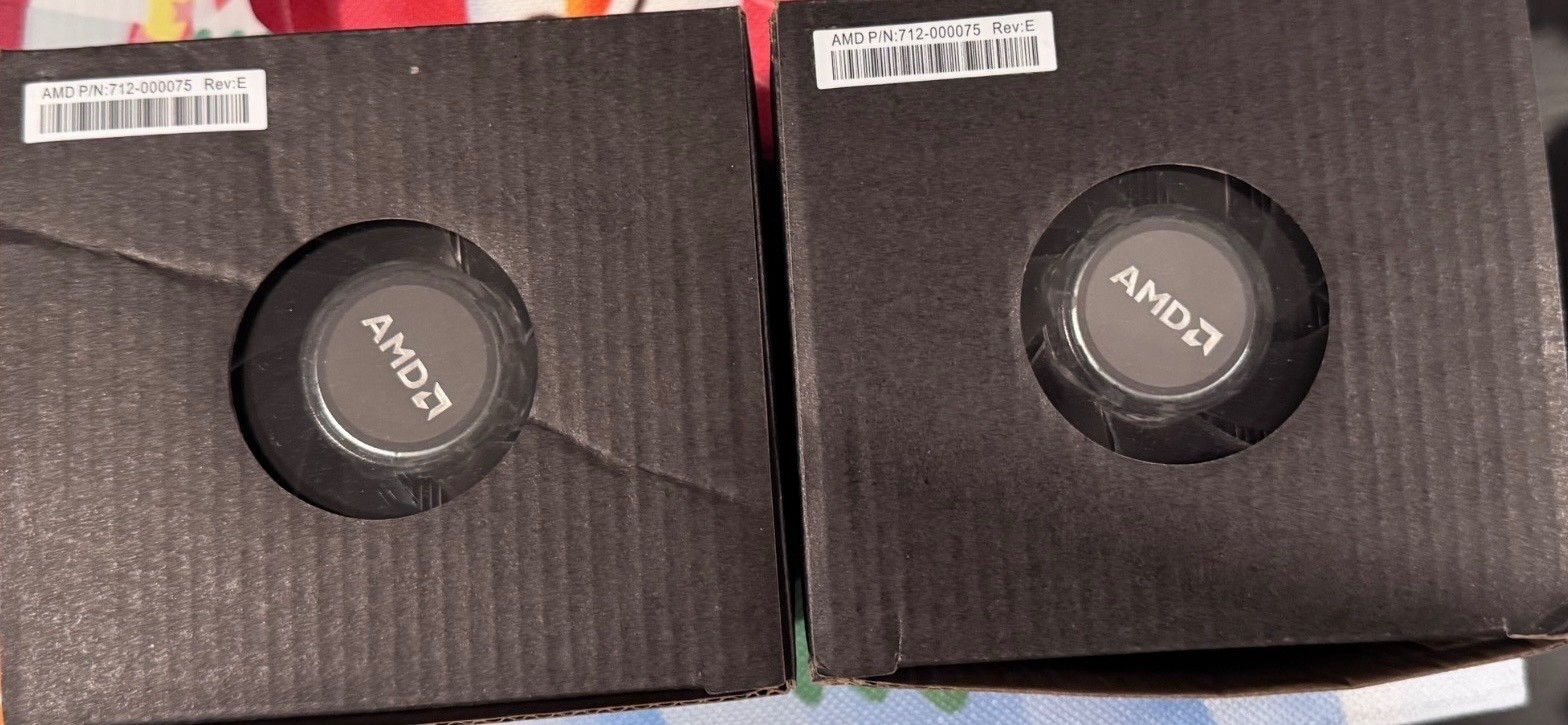 2 Pack AMD Wraith Stealth Socket AM4 Cooler w/Aluminum Heatsink-712-000075 Rev:E