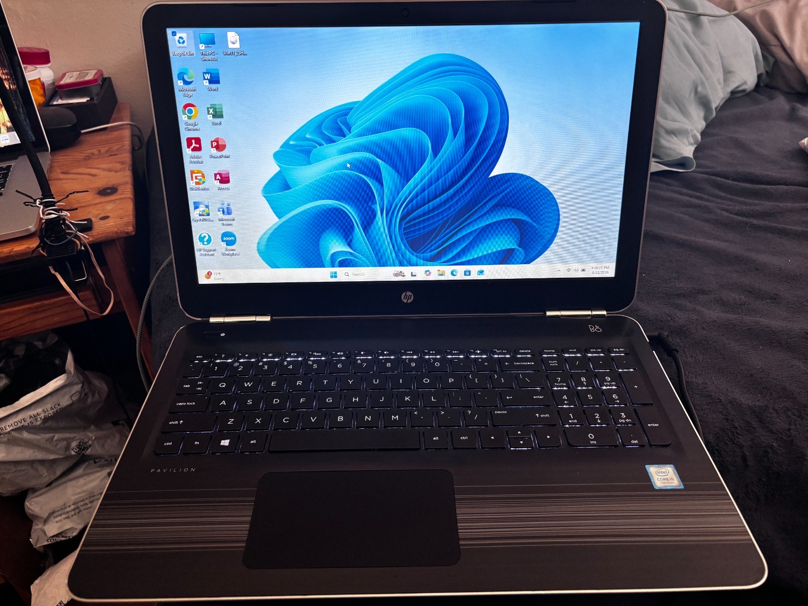 32GB RAM HP 15-aw053nr AMDA12 Touchscreen 500GB SSD WIN11P 100%🔋 AC