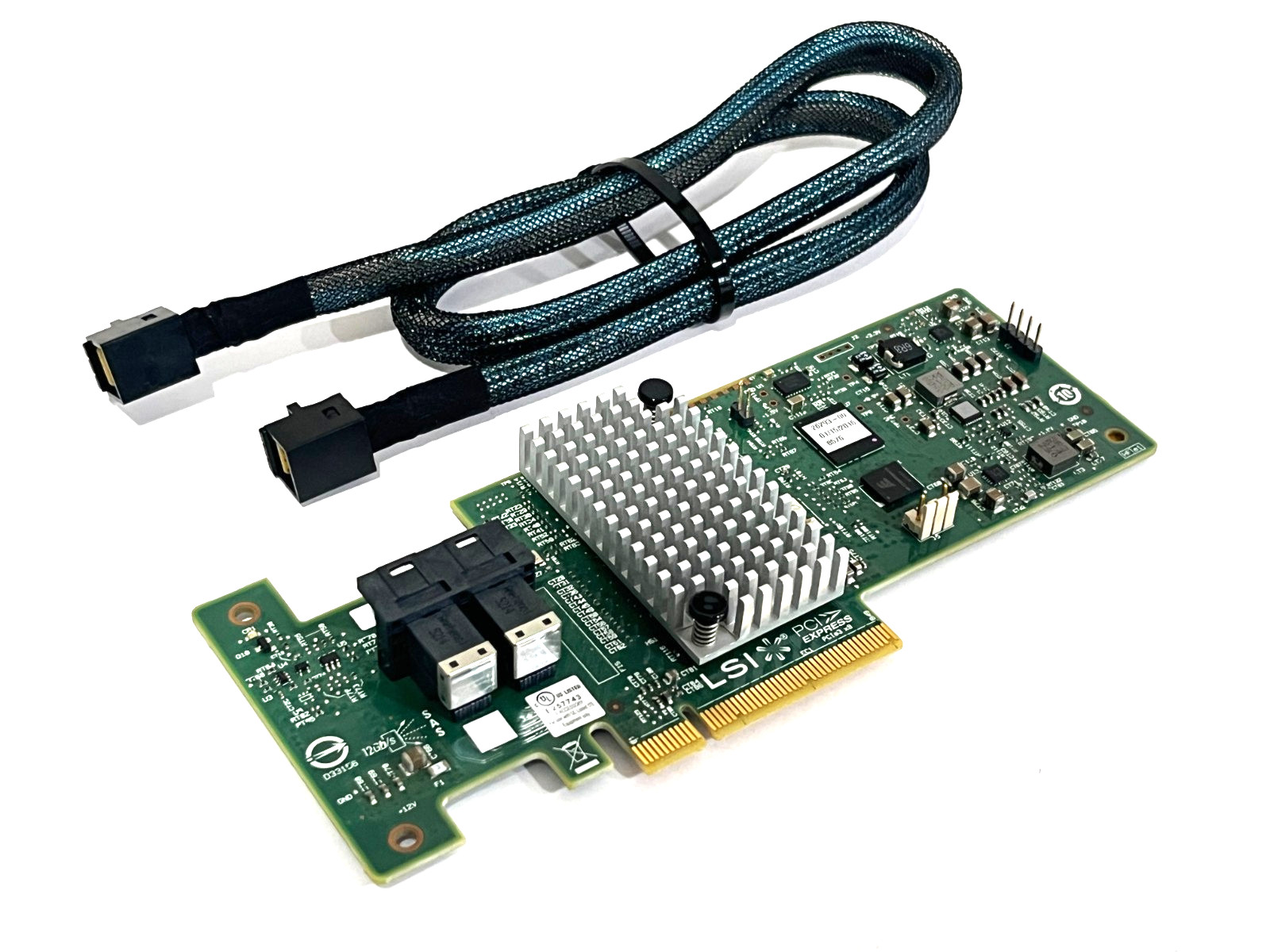 LSI SAS9340-8i 12Gbps SAS 8-Port RAID Card PCIe 3.0 + SAS Cable Lenovo IBM 46C91