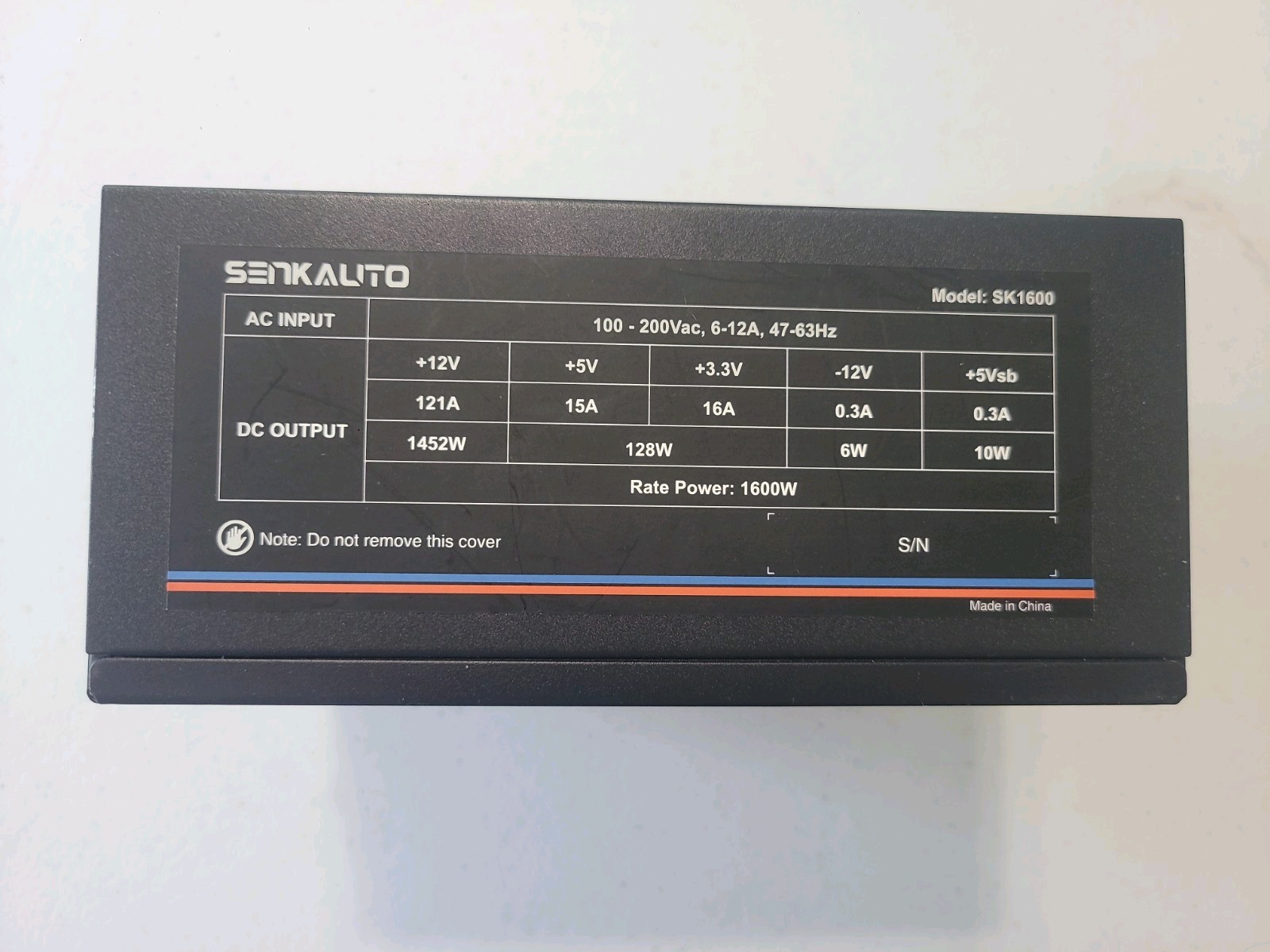 SenkAuto SK1600 1600W Power Supply (Cables Not Included)