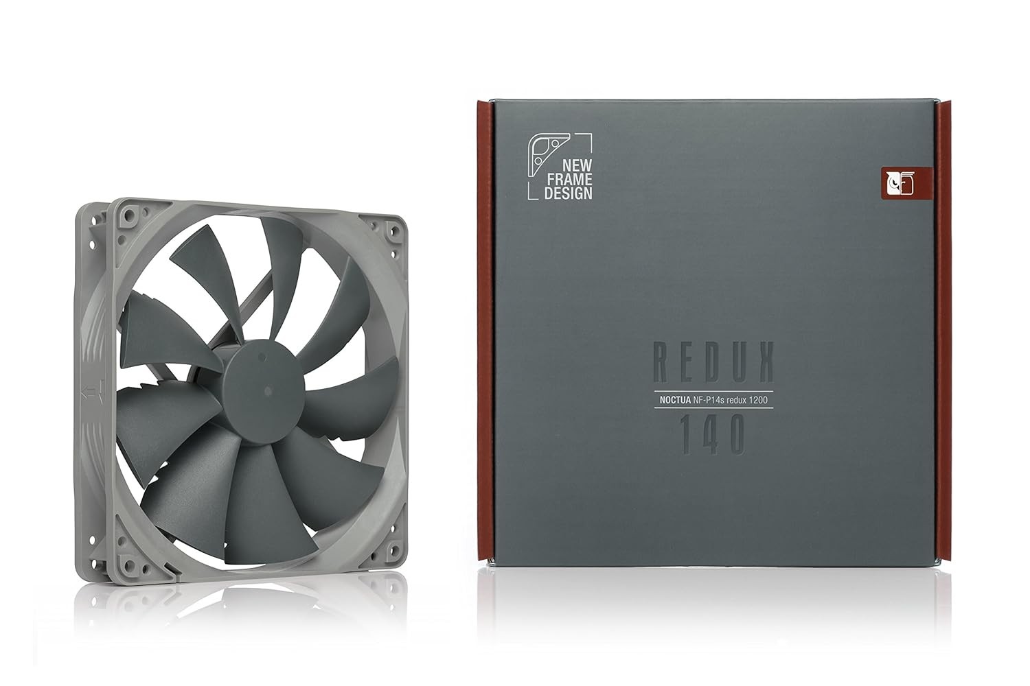 Noctua NF-P14s redux-1200, Quiet Fan, 3-Pin, 1200 RPM (140mm, Grey)