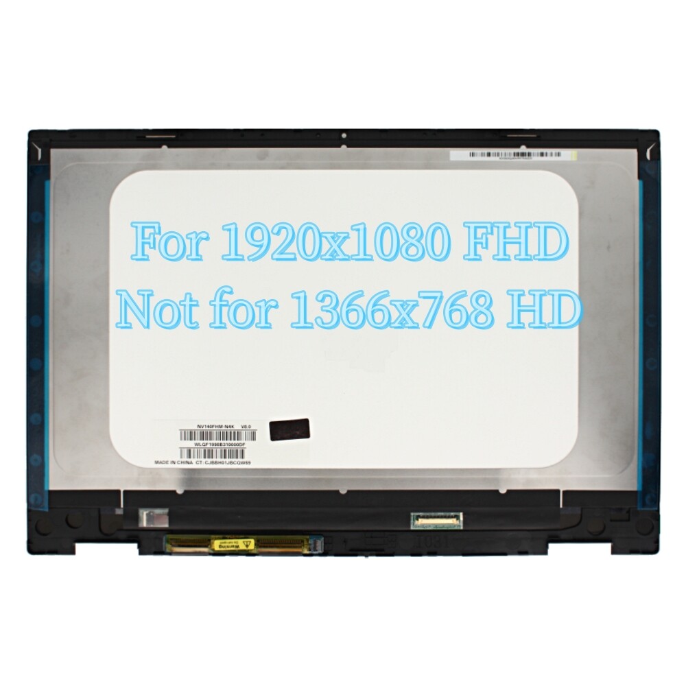 NV140FHM-N4K Touch Screen LCD 1920×1080 eDP For HP Pavilion X360 14-DW series