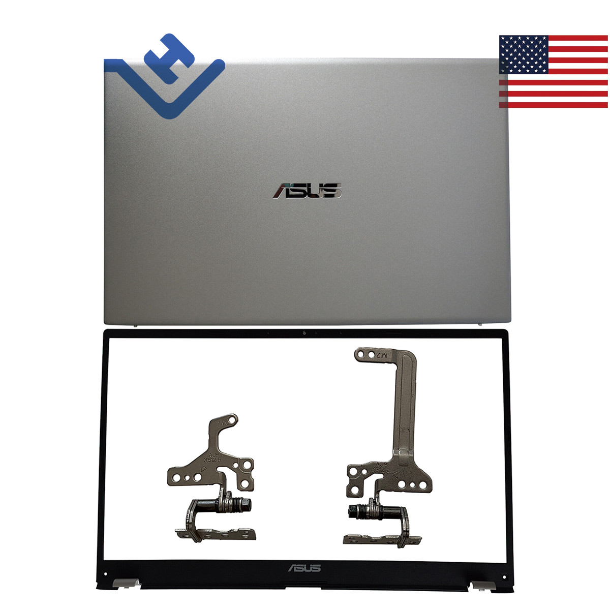 New For ASUS VivoBook 15 X512F X512D X512U LCD Back Cover+Bezel+Hinges US Silver