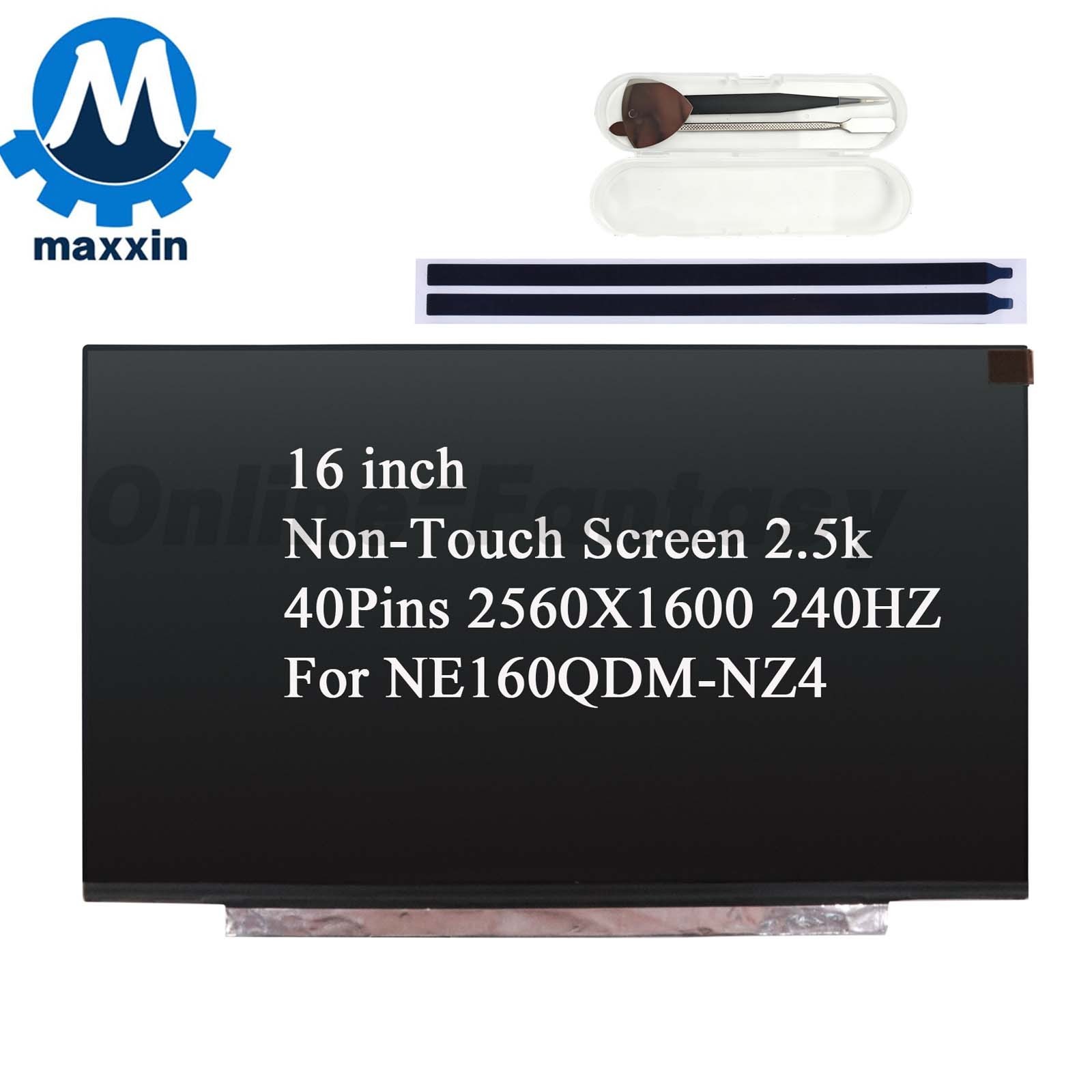 New 16″ for Dell G16 7630 NE160QDM-NZ4 2560×1600 240Hz 40Pins 2.5K LCD Screen