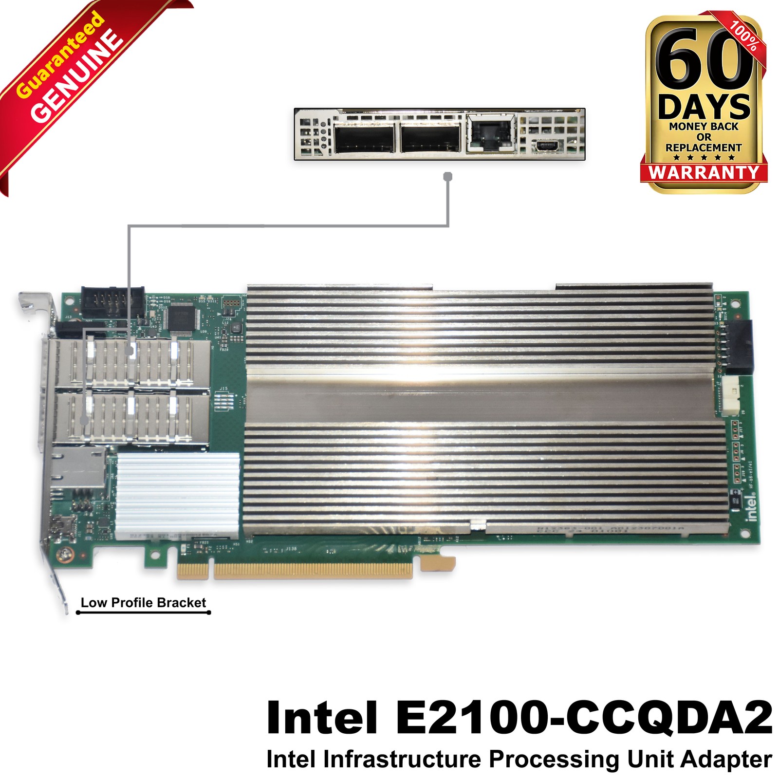 Dell Intel E2100-CCQDA2 Dual-Port 200GbE QSFP56 PCIe 4.0 x16 NIC Adapter YJDYV