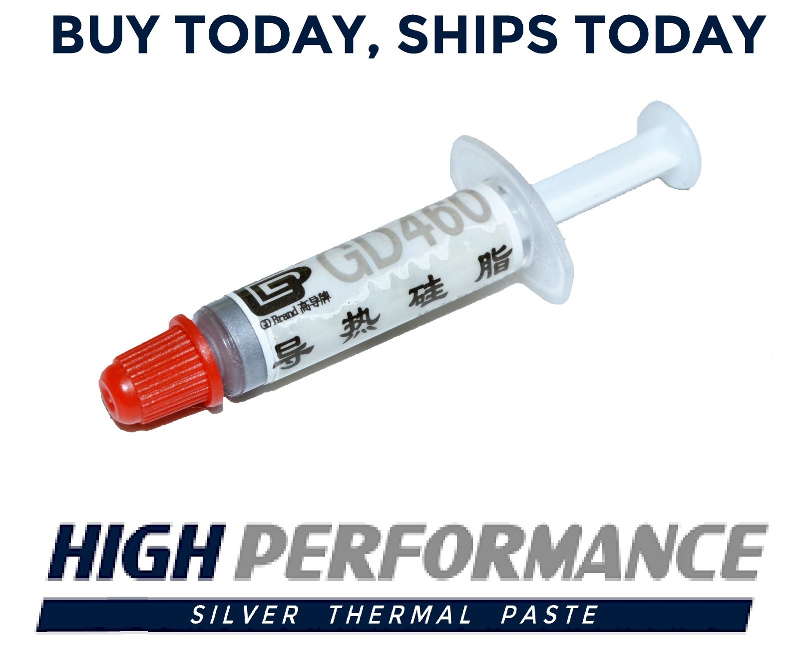 High Performance Silver Thermal Compound Paste Grease CPU GPU Syringe Tube Gray