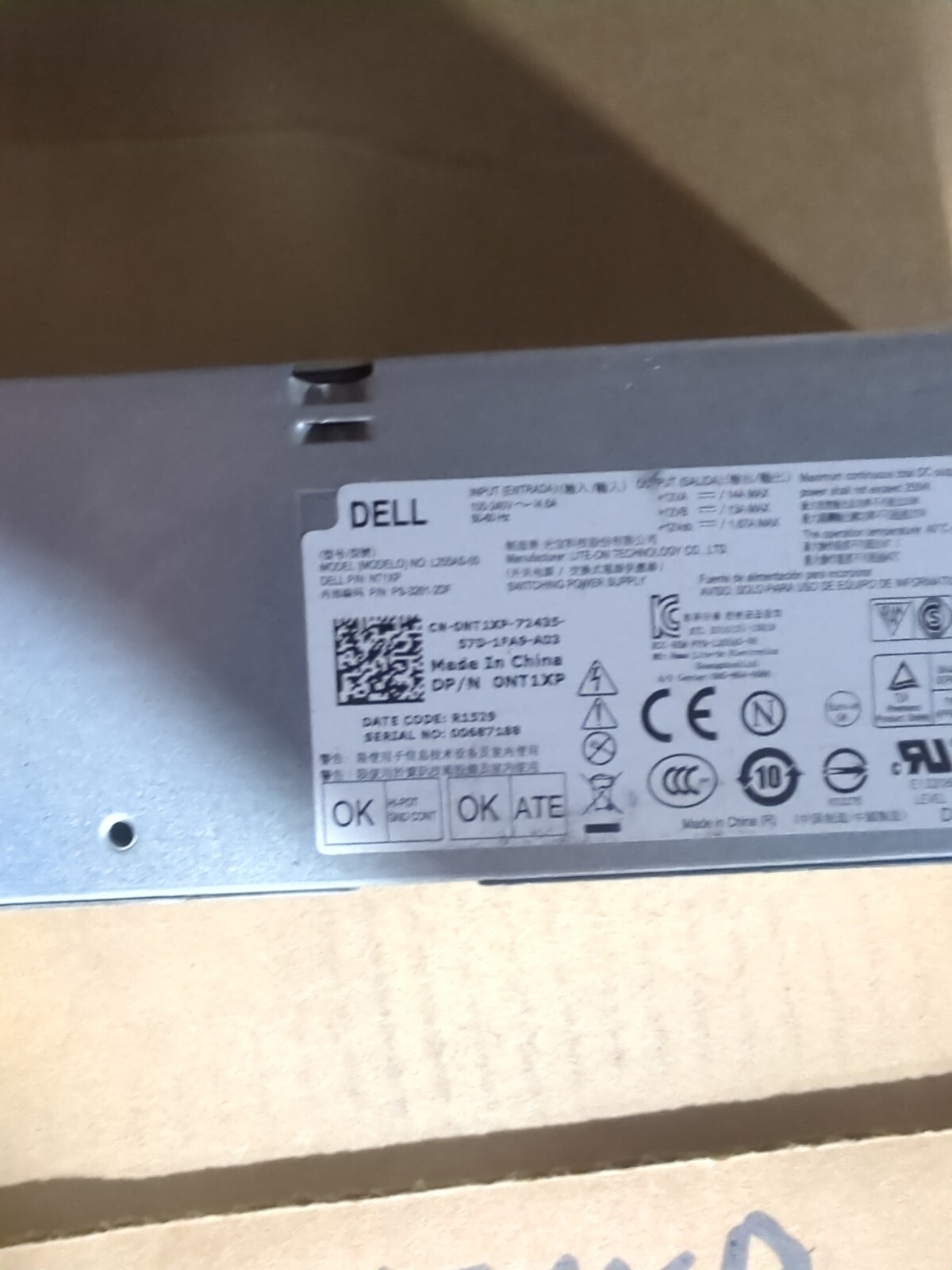 Dell NT1XP 255W Power Supply for Optiplex 3020/7020/9020 SFF