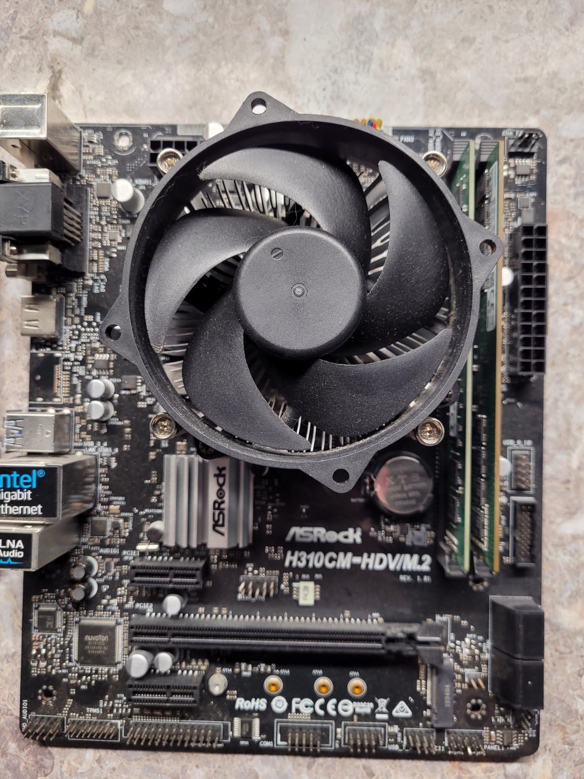 *COMBO ASRock H310CM-HDV/M.2 mATX Motherboard Combo i5-8500, 16GB Ram, Cooler