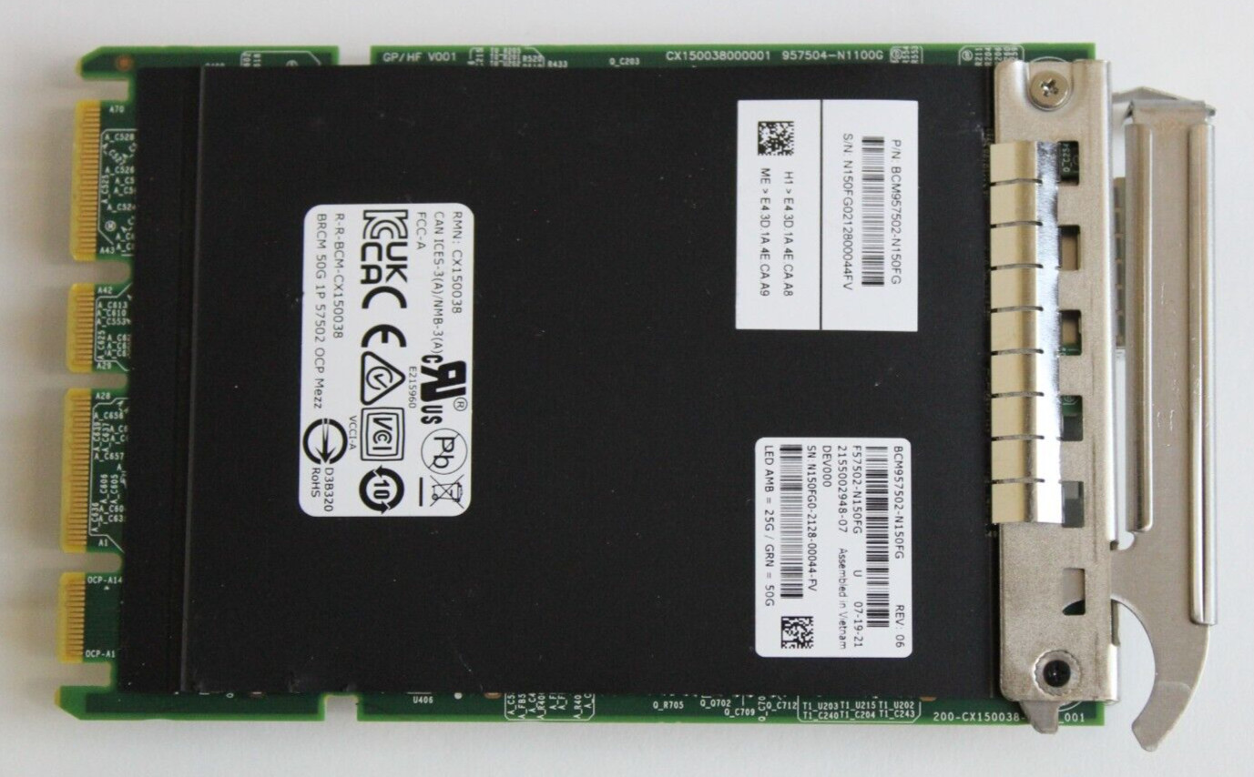 Broadcom BCM957502-N150FG 50G QSFP28 PCI Express 4.0 x16 Network Interface Card