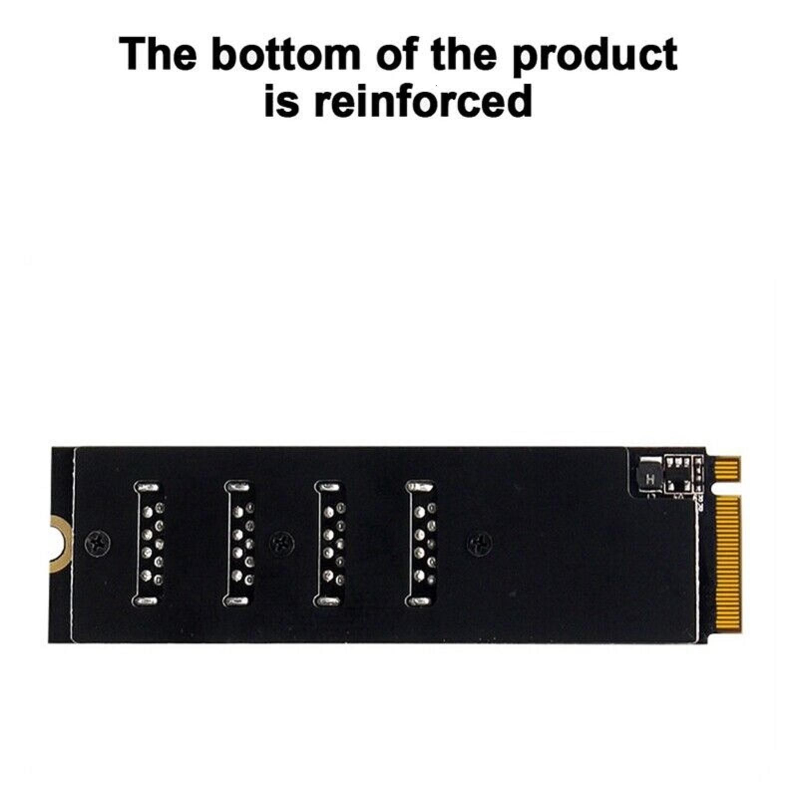 4 Ports USB 3.0 PCI-E Riser Card M.2 M to PCIE Extender Riser Expansion Card t
