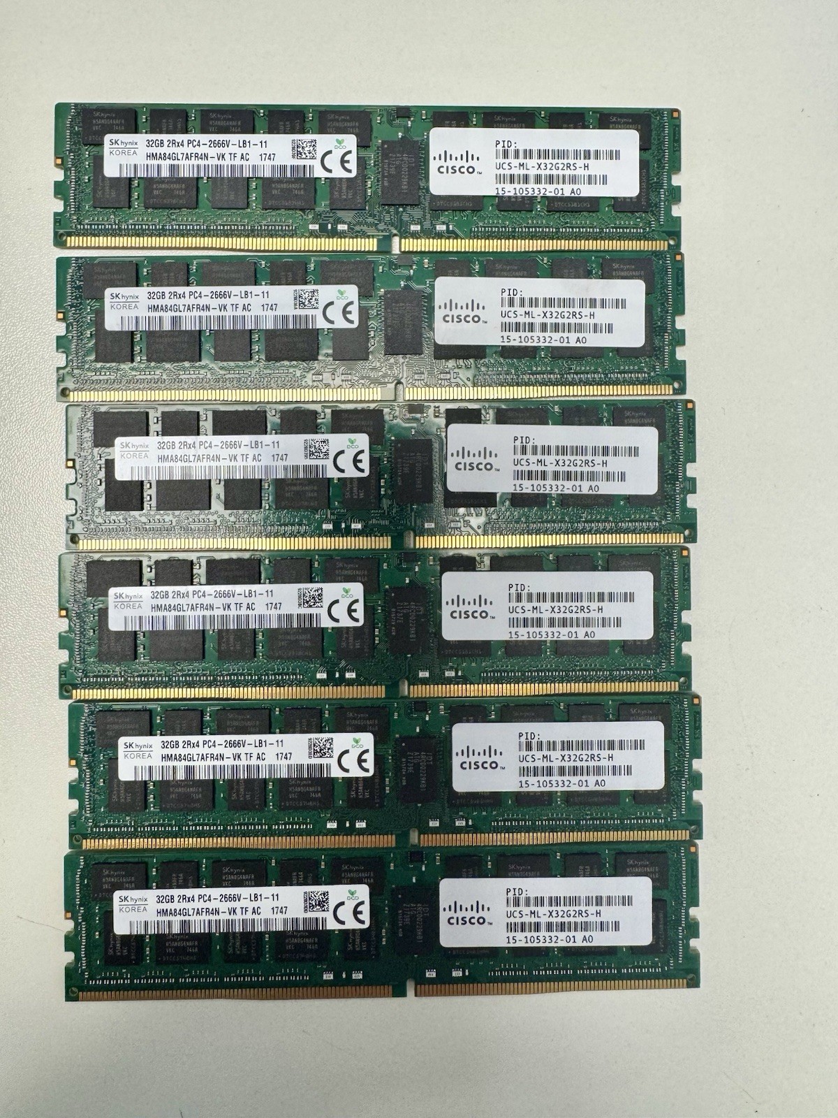 SK Hynix 32GB 2Rx4 PC4-2666V-LB1-11 LRDIMM Memory HMA84GL7AFR4N-VK (1747)