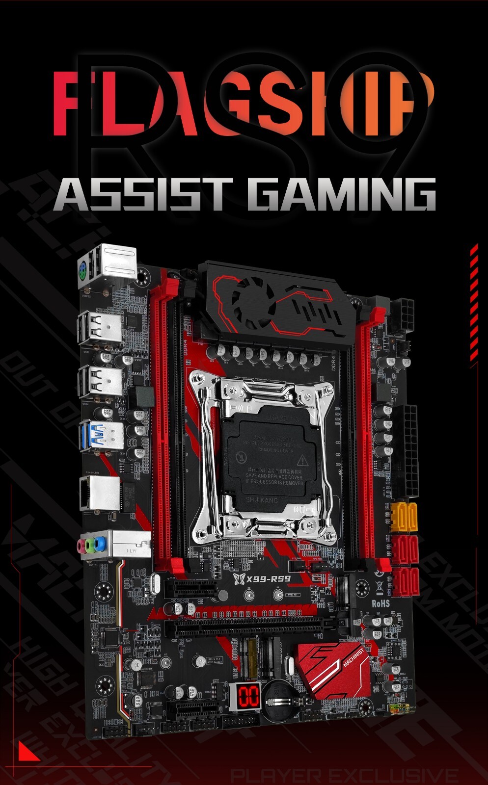 RS9 LGA 2011-3 Motherboard Xeon Set CPU E5 2680 V4 DDR4 RAM M.2 NVME usb3.0 Kit