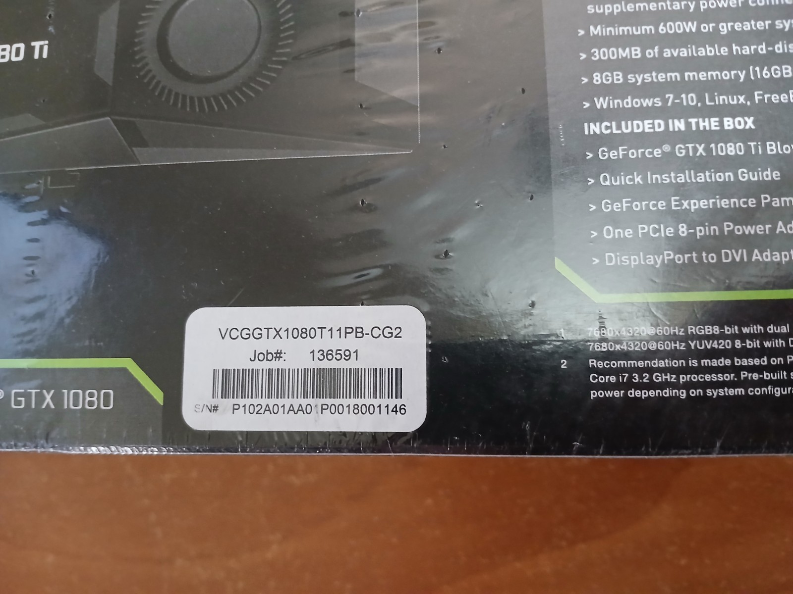NEW SEALED PNY Nvidia GeForce GTX 1080 Ti 11GB Graphics Card GPU PC Used