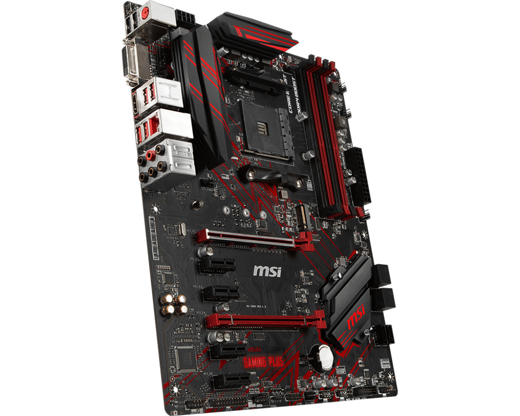 MSI B450 Gaming PLUS Motherboard Socket AM4 DDR4 SATA III PS/2 On-Board Audio