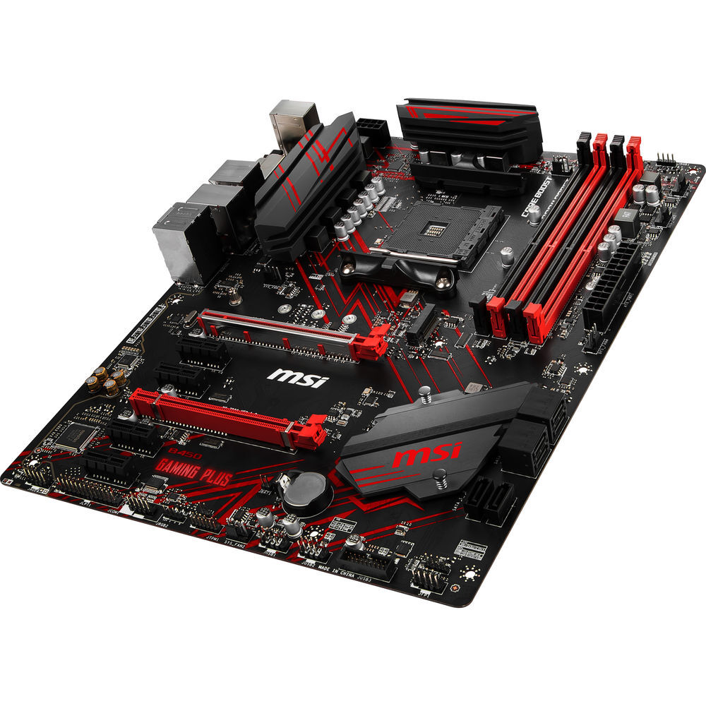 MSI B450 Gaming PLUS Motherboard Socket AM4 DDR4 SATA III PS/2 On-Board Audio