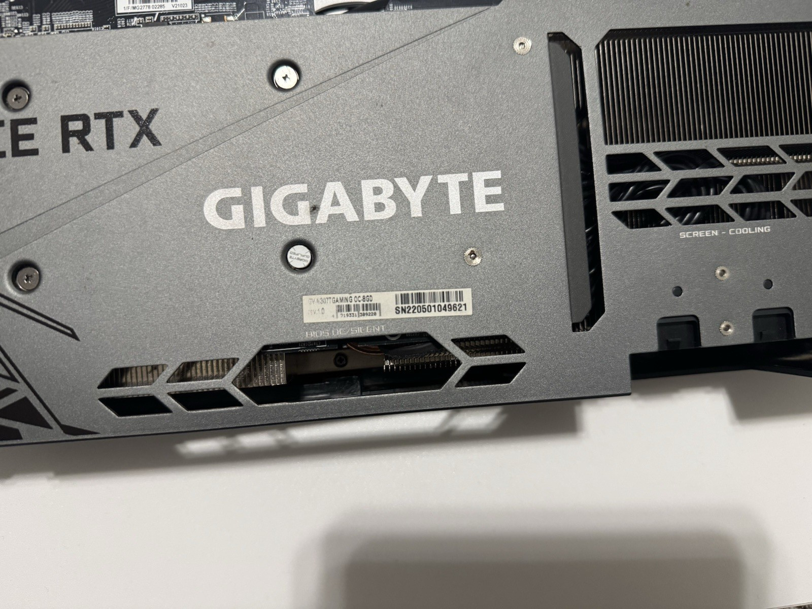 NVIDIA GIGABYTE GeForce RTX 3070Ti GAMING OC 8GB GDDR6X Graphics Card – Code 43