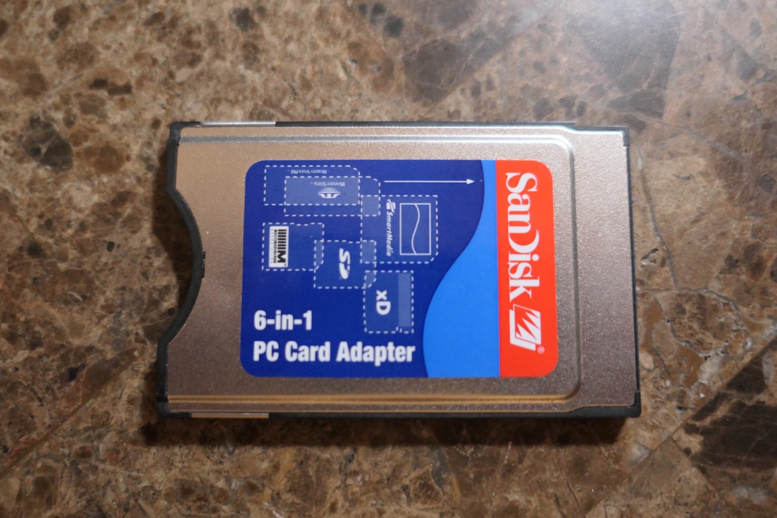 SanDisk 6-in-1 PC Card Adapter. Model: SDAD-67. P/N: 20-90-03113