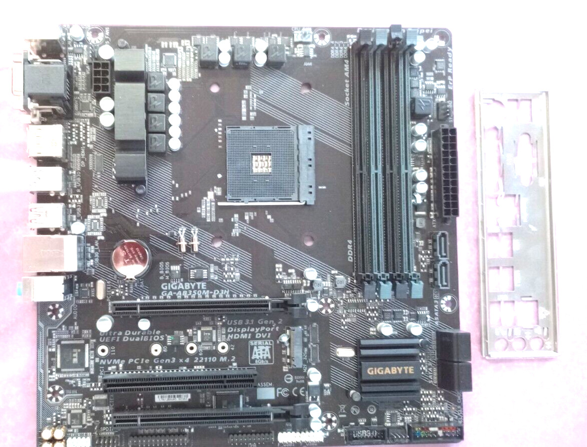 AB350M-D3H GIGABYTE AMD B350 DDR4 Socket AM4 Micro ATX Motherboard