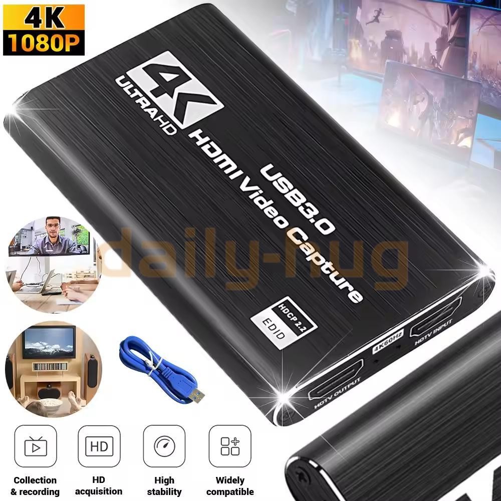 4K Audio Video Capture Card 5 Ports HDMI Video Capture Device Full HD Recording