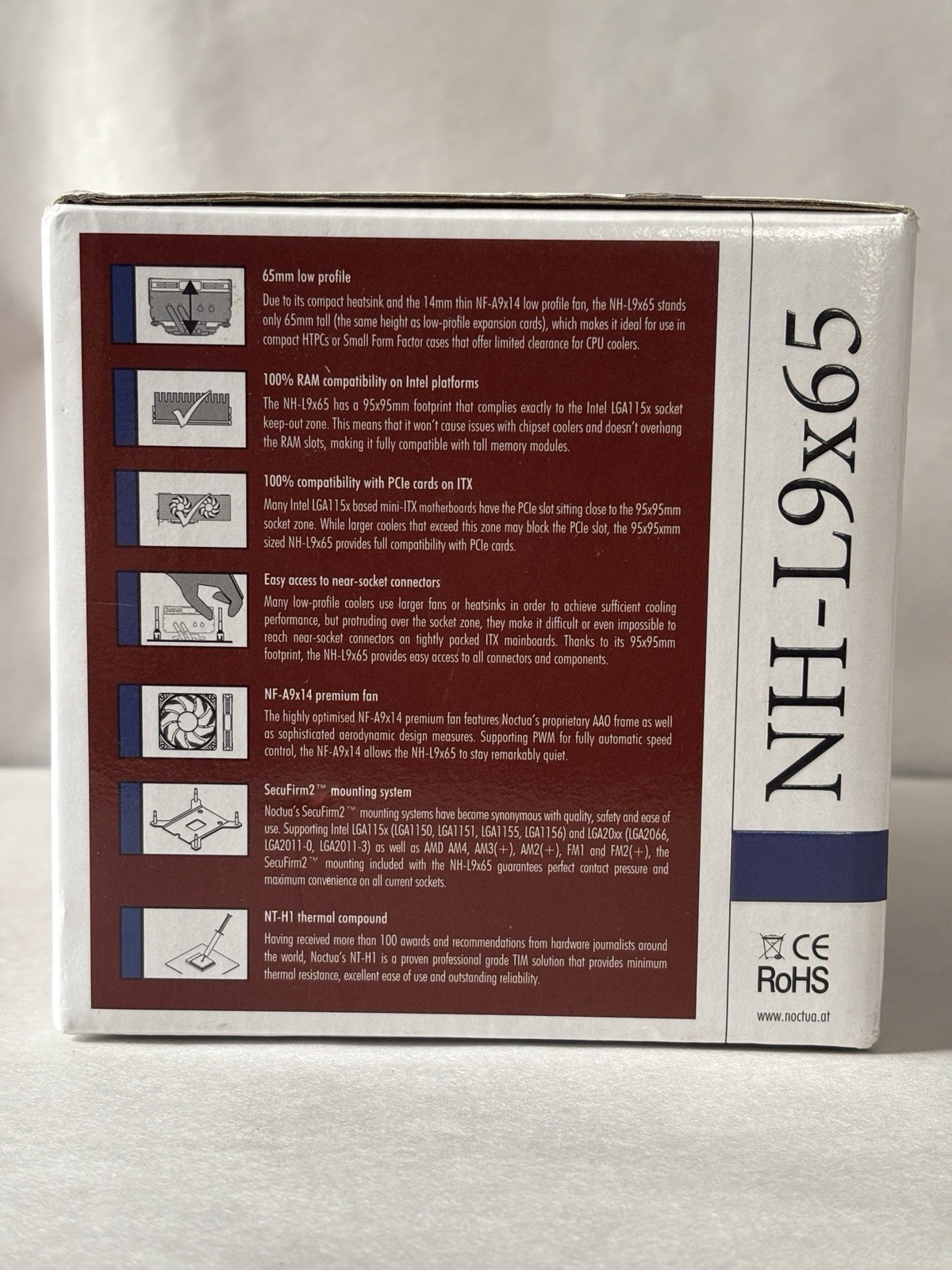 Noctua NH-L9x65, Premium Low-Profile CPU Cooler – 65mm Fan – Intel & AMD