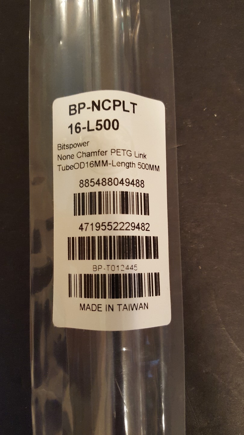 Bitspower BP-NCPLT 16-L500 None Chamfer PETG Link TubeOD16MM-Legth 500MM