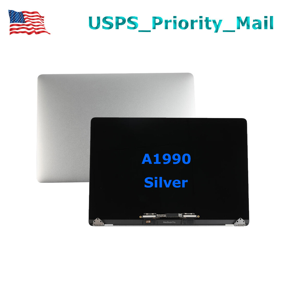 Silver LCD Display Screen+Top Cover For MacBook Pro 15″ 2019 A1990 EMC 3215 3359