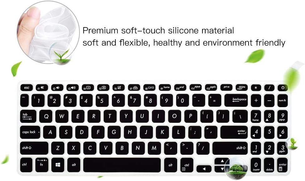 Eco-Friendly Water-Resistant Keyboard Cover for ASUS VivoBook 15.6” Laptops