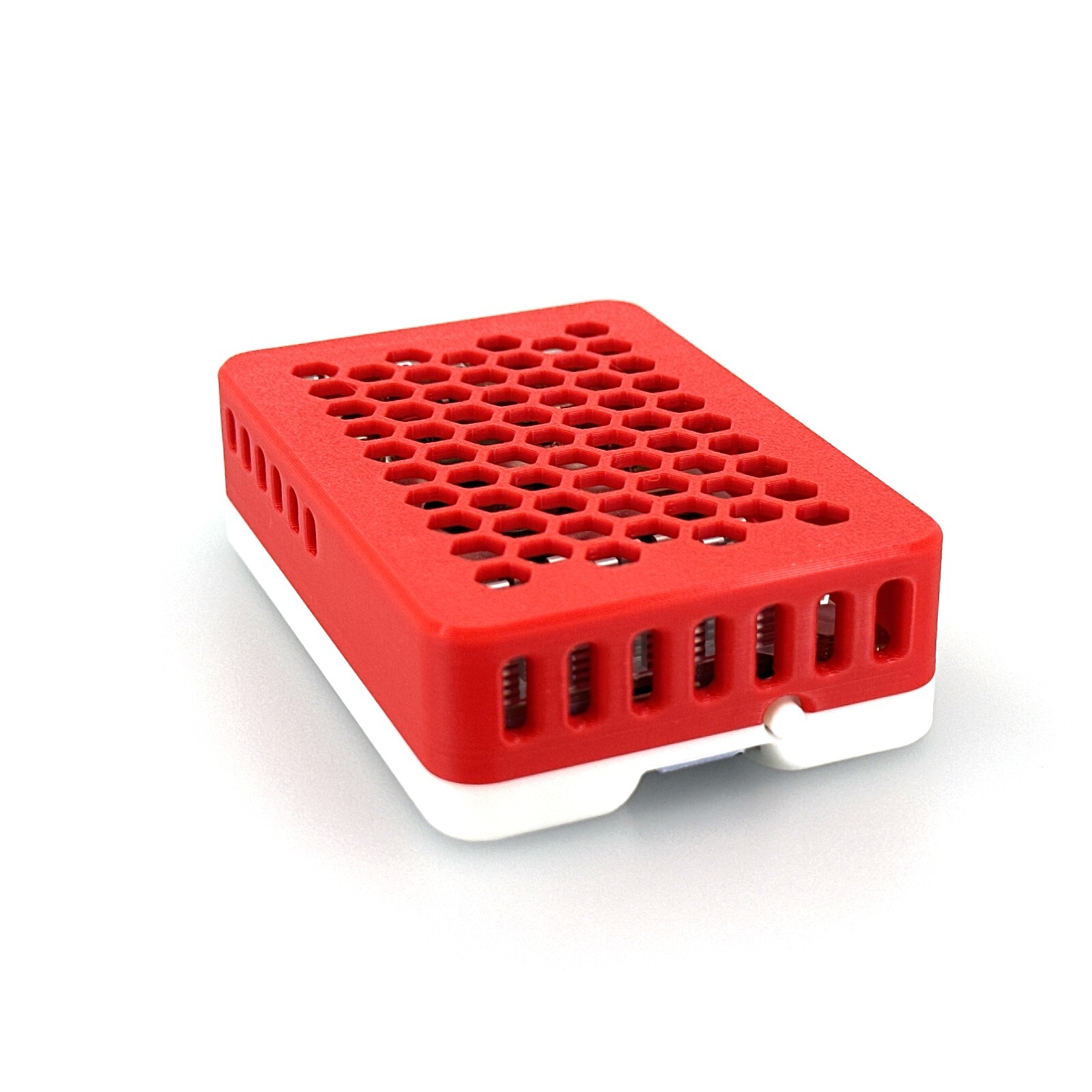 Raspberry Pi 5 Case, Custom 3D Printed with Silicone Bumper Pads, Ventilated