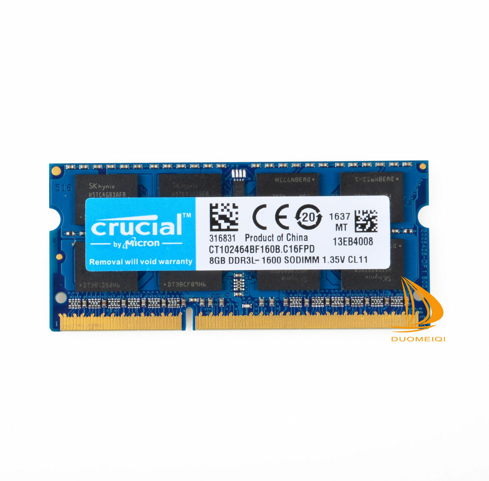 Crucial 16GB 8GB 4GB 2Rx8 PC3L-12800S DDR3-1600Mhz SODIMM Laptop Memory RAM