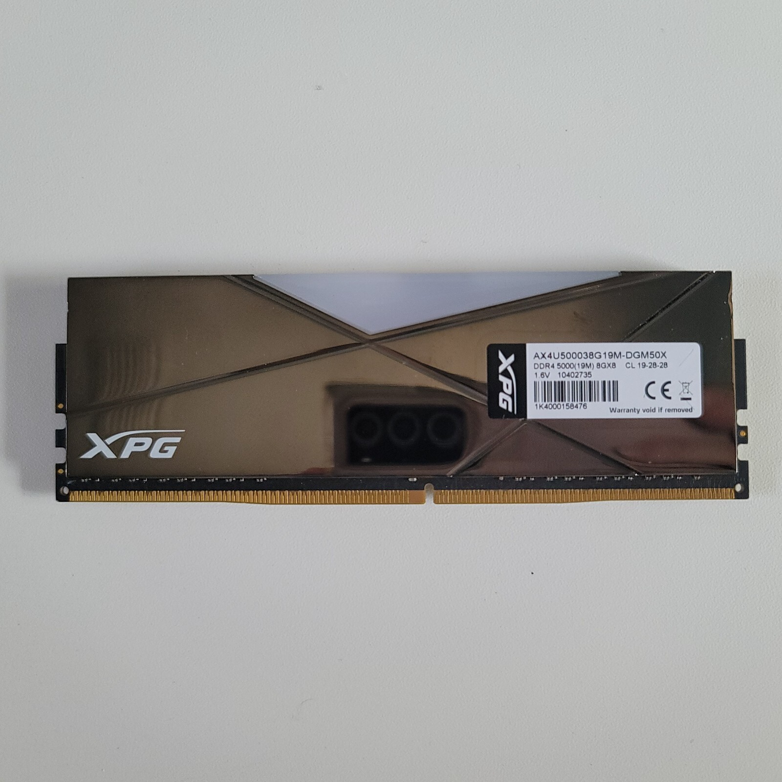 XPG Spectrix D50 Memory Module AX4U500038G19M-DGM50X 5000mhz DDR4