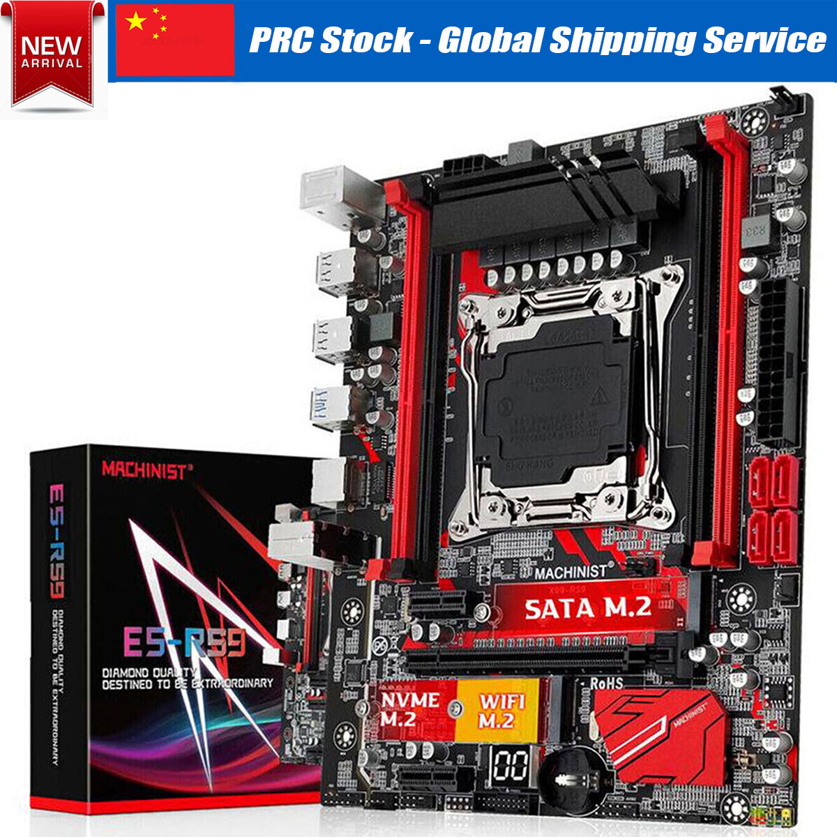 LGA 2011-3 X99 RS9 Motherboard DDR4 RAM Four Channel WIFI/SATA/NVME M.2 M-ATX