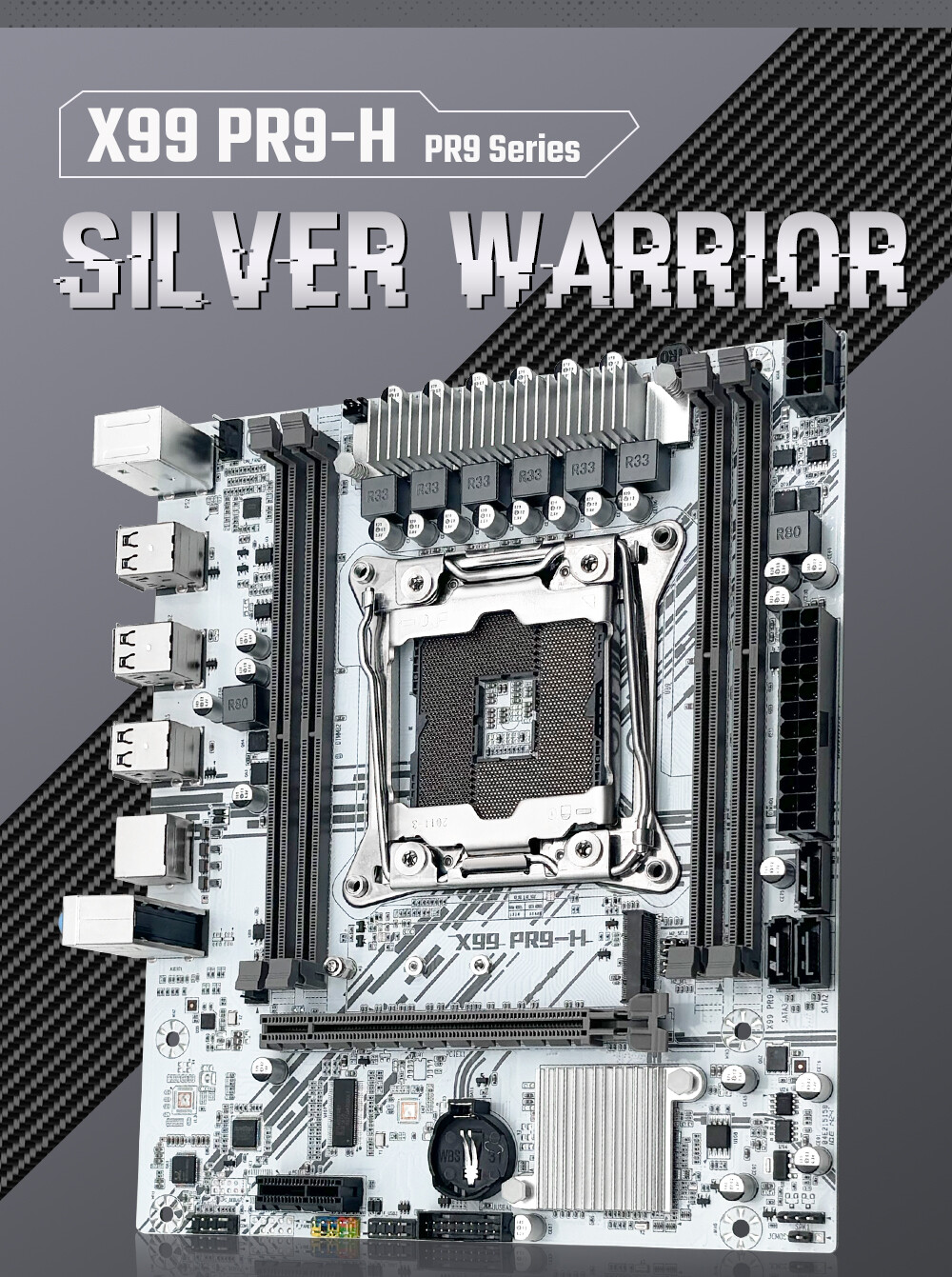 LGA 2011-3 X99 PR9 Gaming Motherboard For Intel XEON E5 V3 V4 4 DDR4 ECC REG RAM