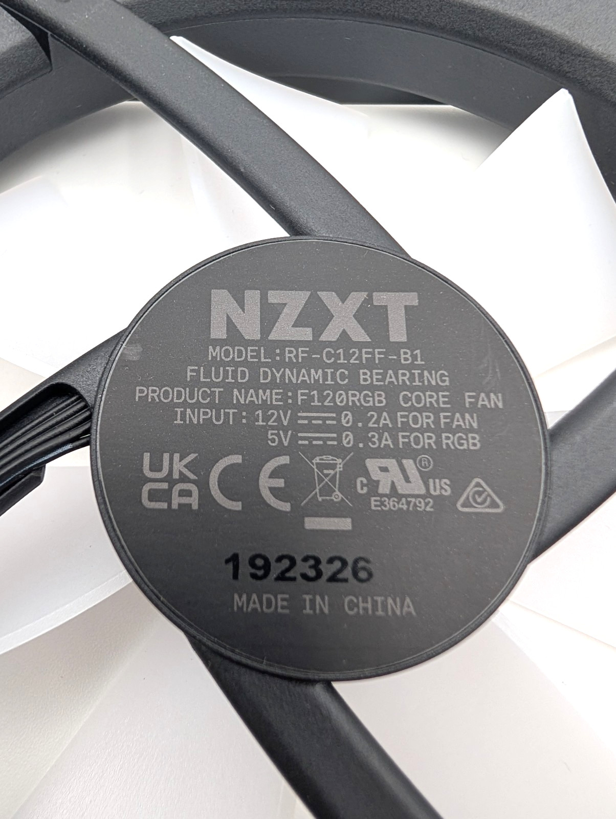 3-Pack NZXT F120 RGB Core 120mm PWM Case Fan RF-C12FF-B1, 4-Pin Dyn Bear Black