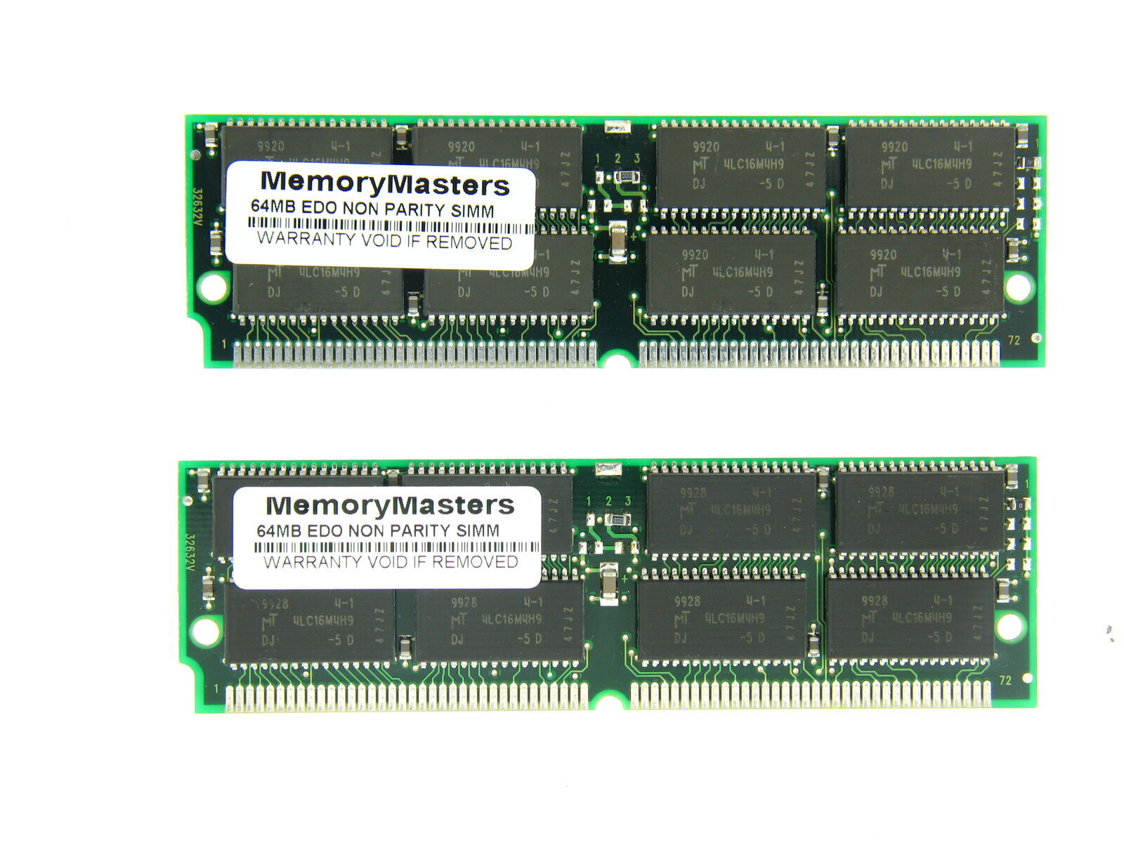 128MB 2x 64MB EDO DRAM SIMM 72p Memory RAM 72pin 16×4 ICs 60ns USED