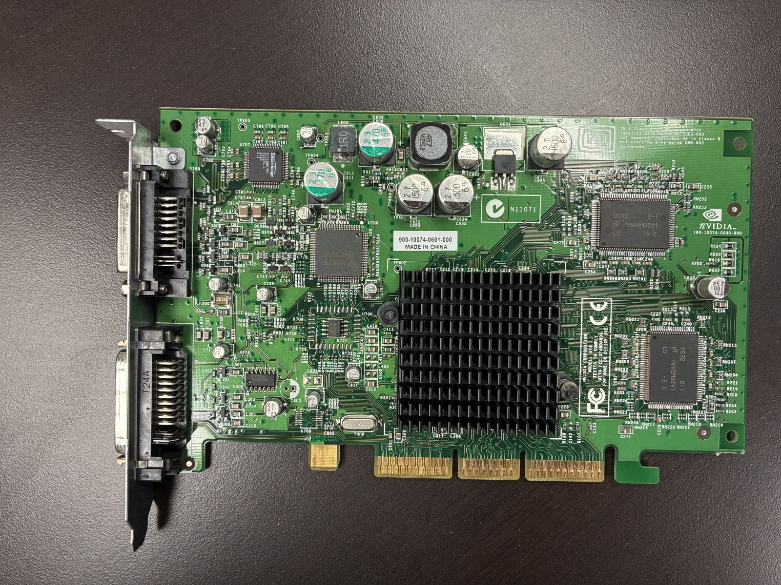 NVIDIA A74 AGP 128mb Video Card Apple 180-10074-0000-b00 603-1263 630-4023
