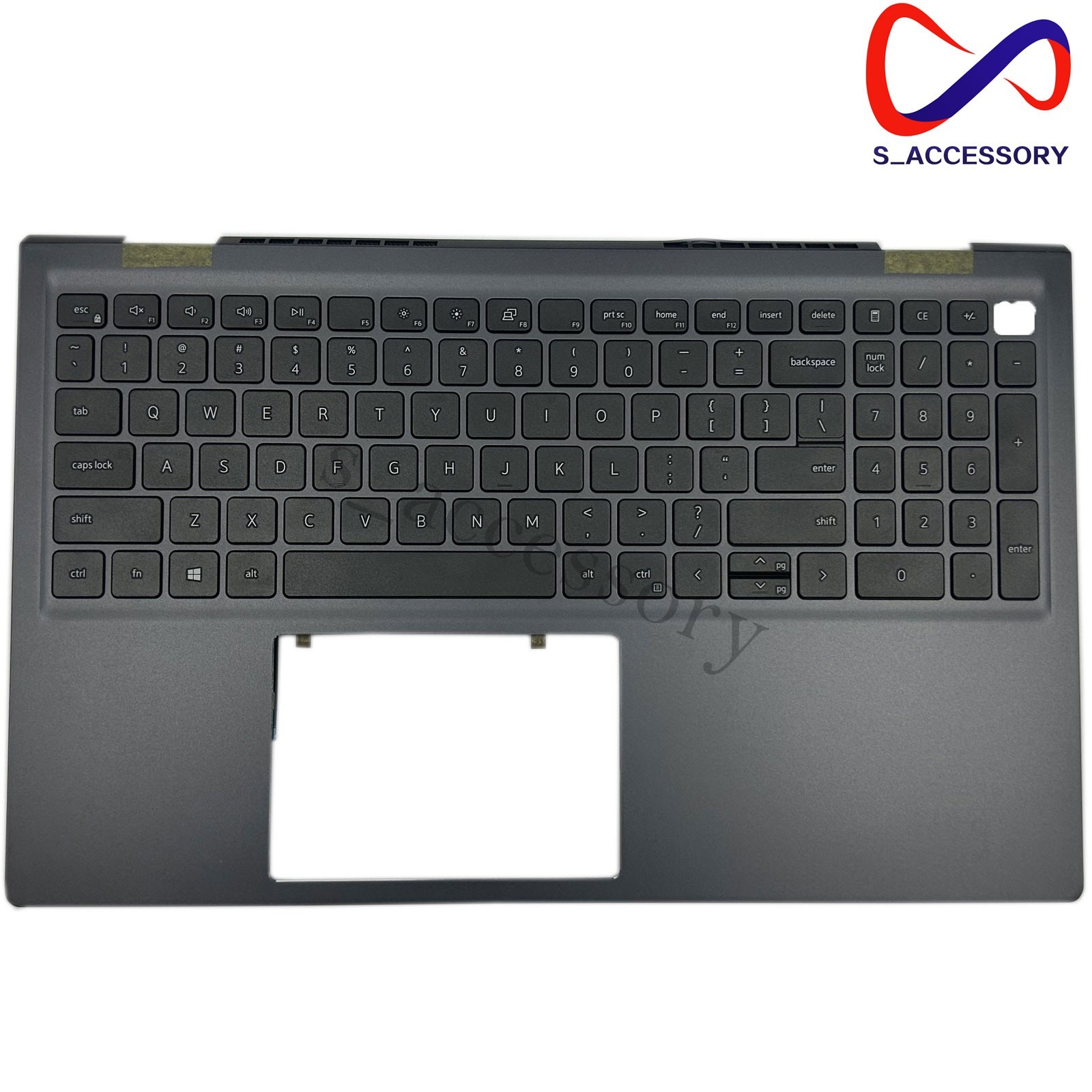 New Dell Vostro 15 5510 5515 V5510 Gray Palmrest Case Keyboard Backlit 0JVYYX US