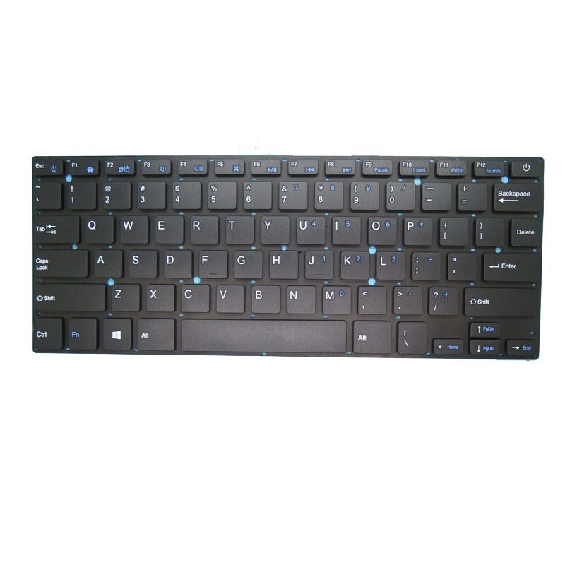 Laptop keyboard For KIANO SLIMNOTE 14.2 HDD United States US Black Without Frame