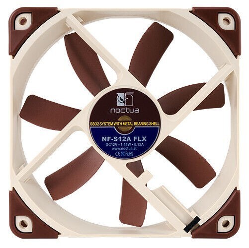 Noctua Brown 120MM 1200RPM Case Computer Knobs Blade Tips 3-Spd SSO Bearing Fan
