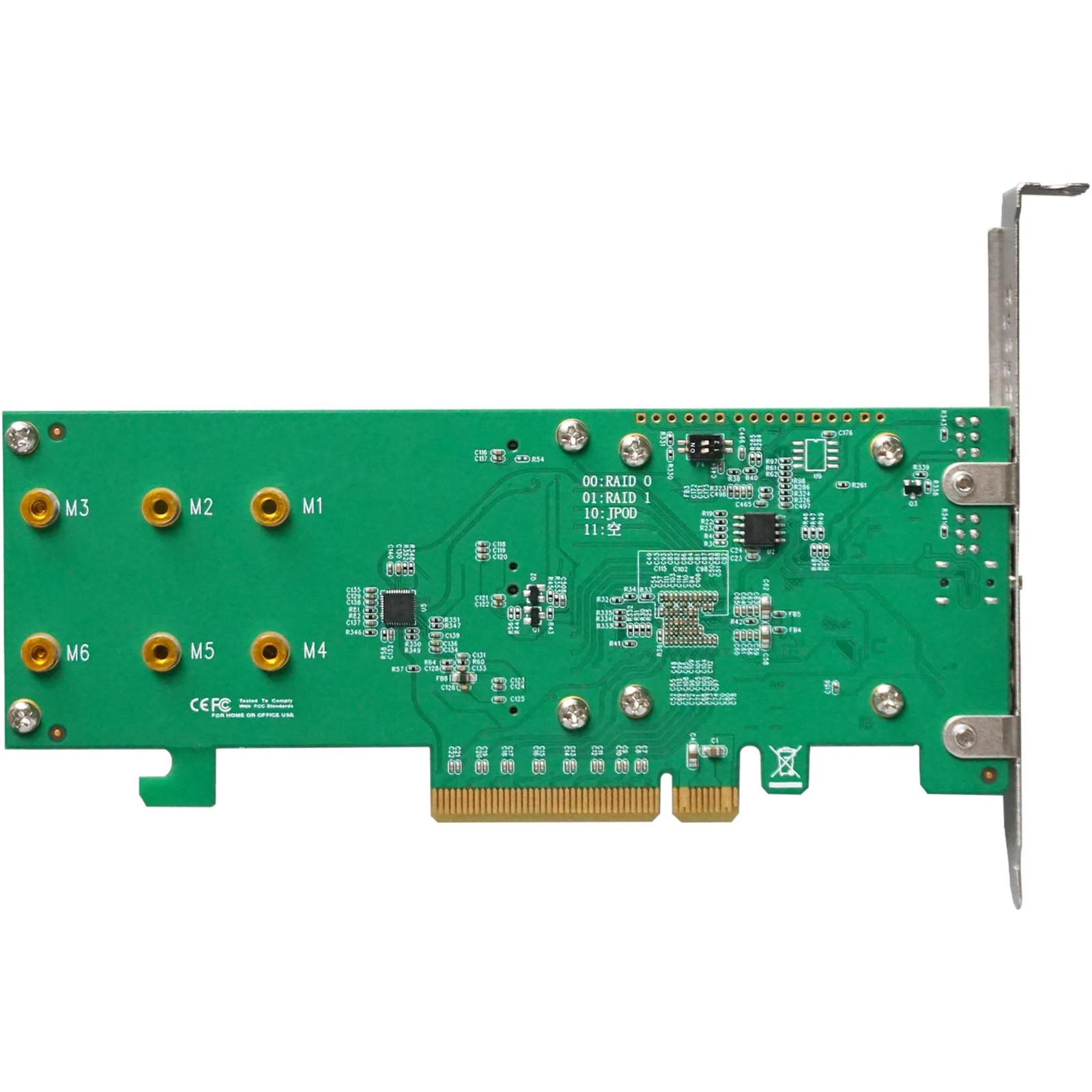 Dual Channel M.2 Nvme Raid Controller Pcie 3.0 X8 Bootable For Vmware Windows