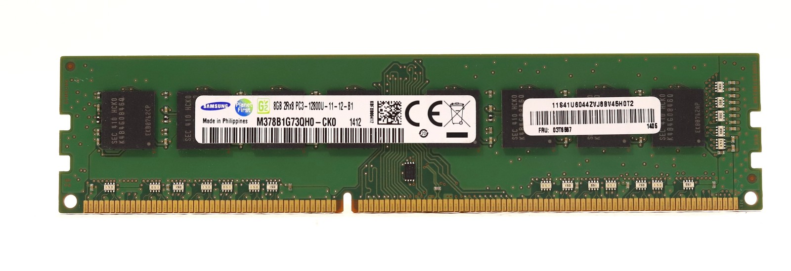 Samsung 8GB 2Rx8 PC3-12800U-11-12-B1 Non-ECC Unbuffered Memory M378B1G73QH0-CK0
