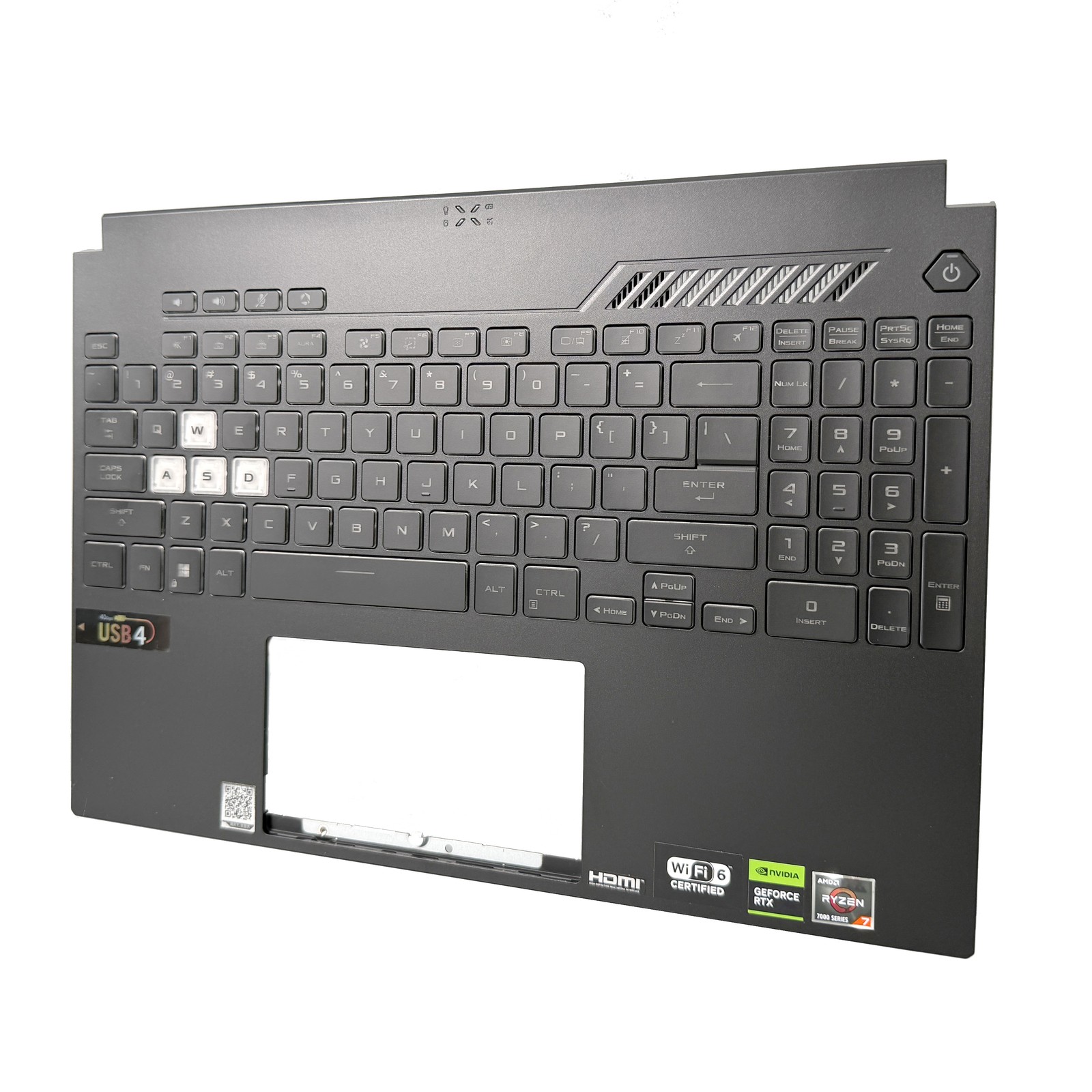 For ASUS TUF Gaming A15 F15 FA507 FX507 FX507Z Palmrest Backlit Keyboard