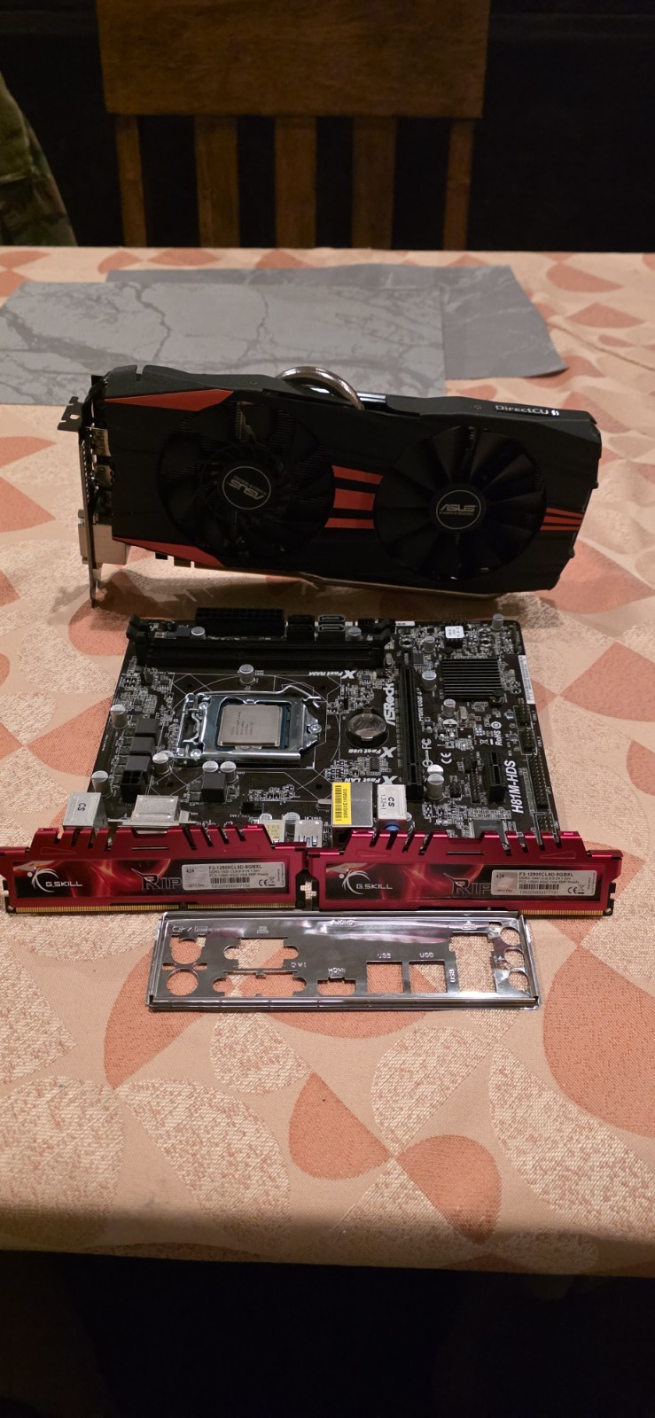 MOTHERBOARD, CPU, RAM, GPU and PSU COMBO