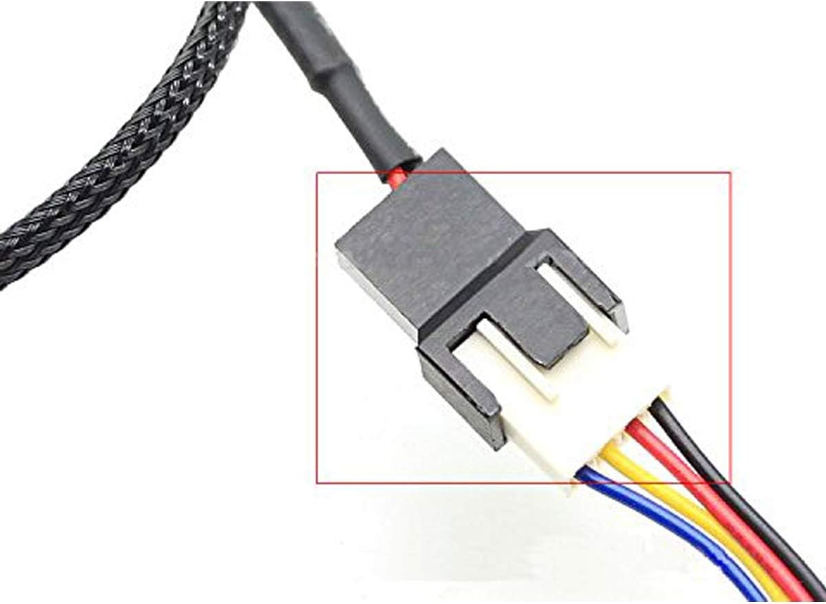OPSFALCON 2 Pack SATA to 3 Pin / 4 Pin PMW 12V PC Case Fan Power Adapter Cable
