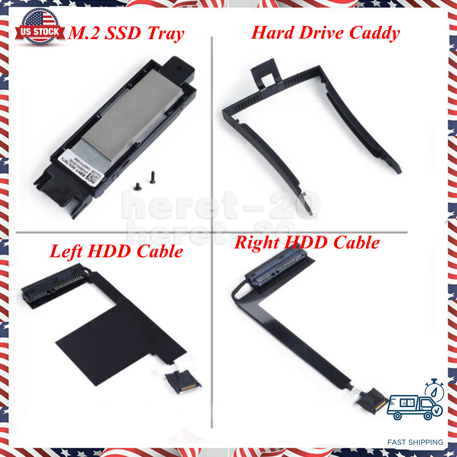SSD HDD Hard Drive Disk L+R Cable Caddy Tray Frame for Lenovo ThinkPad P50 P51