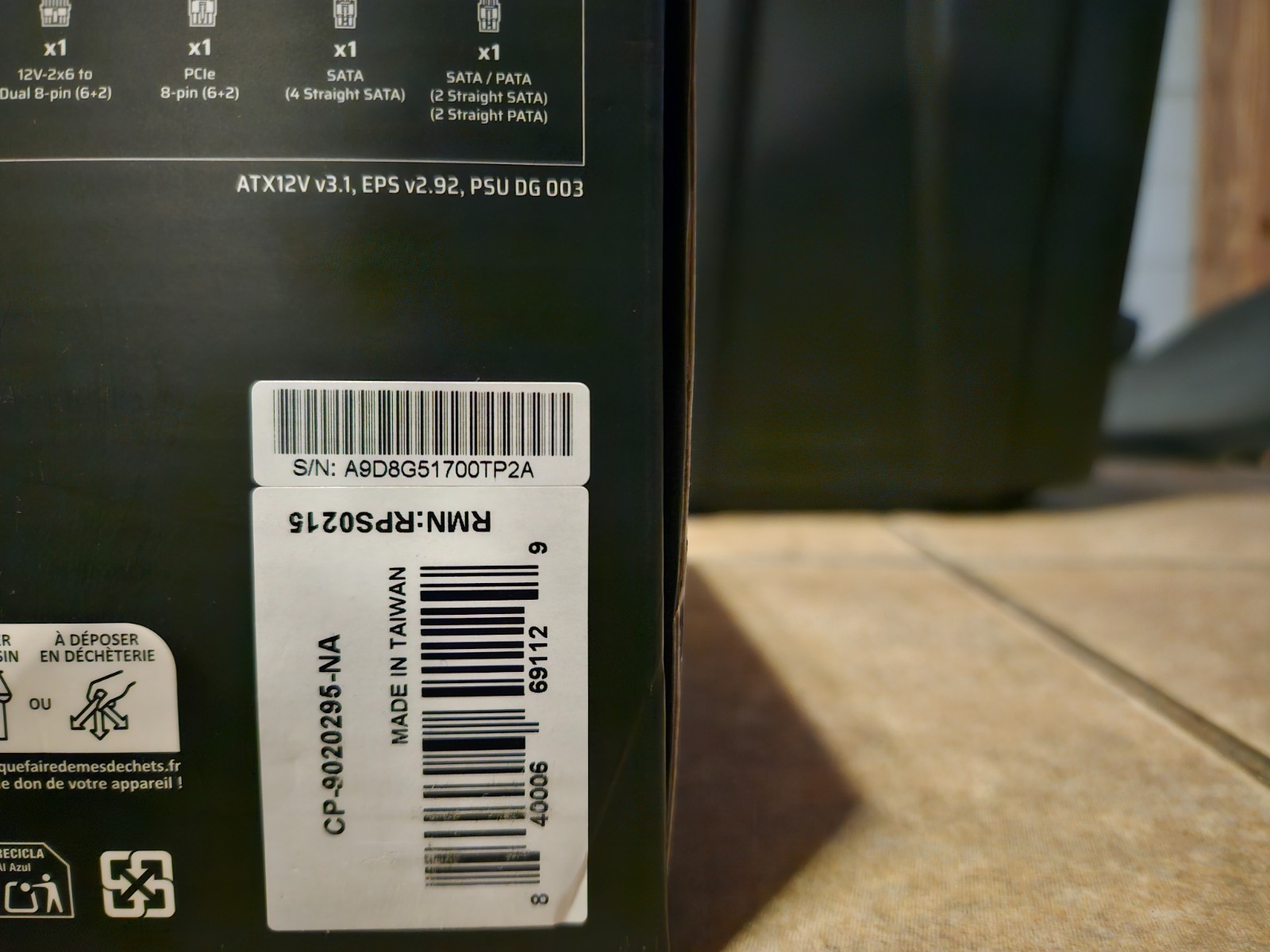 Corsair RM750e Fully Modular ATX Power Supply Low Noise ATX 3.1